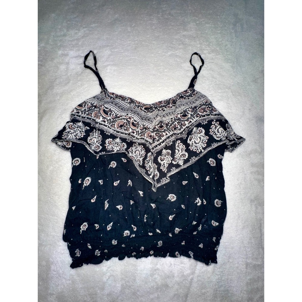 American Eagle Outfitters Paisley Print‎ Cami Top Ruffle Sleeveless XS